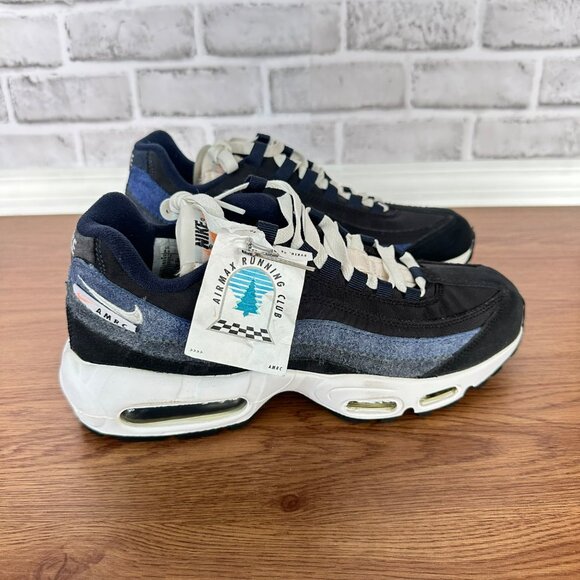 Rare Nike Air Max 95 SE Club Sz 8.5 Mens Shoes Running Black Royal Blue DH2718-0 - Picture 3 of 11